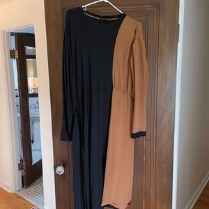 Zara midi length color block dress with tags